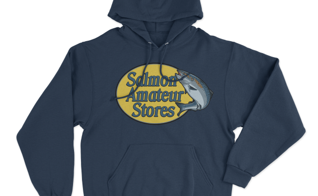 SalmonAmateurNavyHoodie